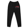 Peace Above Mountains design on a white women's recycled joggers, front view