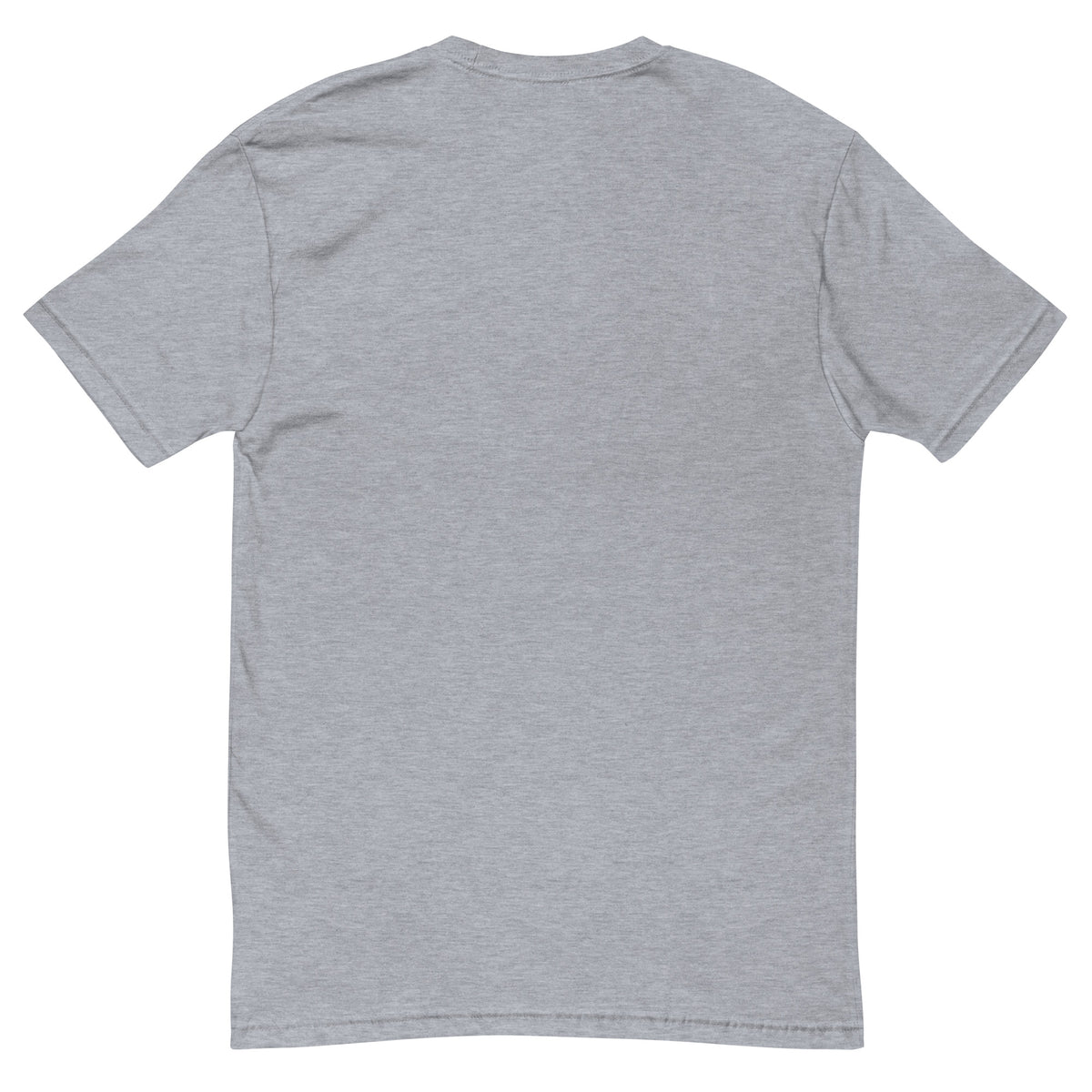 Love Vibes Cool design on a heather grey men's fitted t-shirt, back view